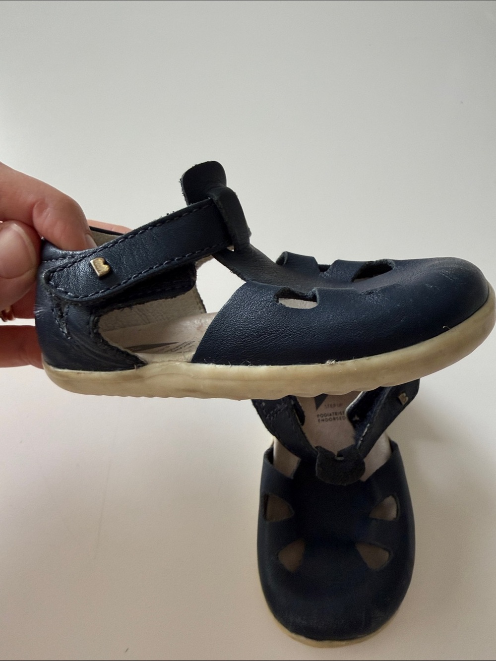 Bobux Kids Navy Leather Sandals - Picture 7 of 7